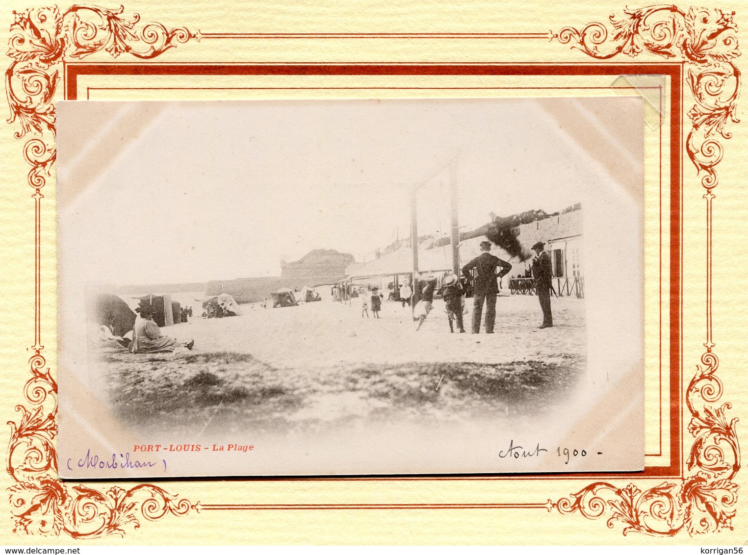 PORT LOUIS  **** LA PLAGE EN AOUT 1900   **** - Port Louis