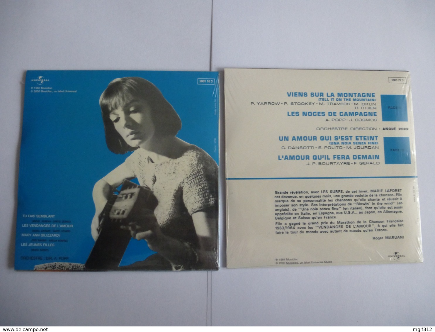 MARIE LAFORET : LOT De 2 CD Réeditions Des Vinyles Originaux - Scan Recto Et Verso - Collector's Editions