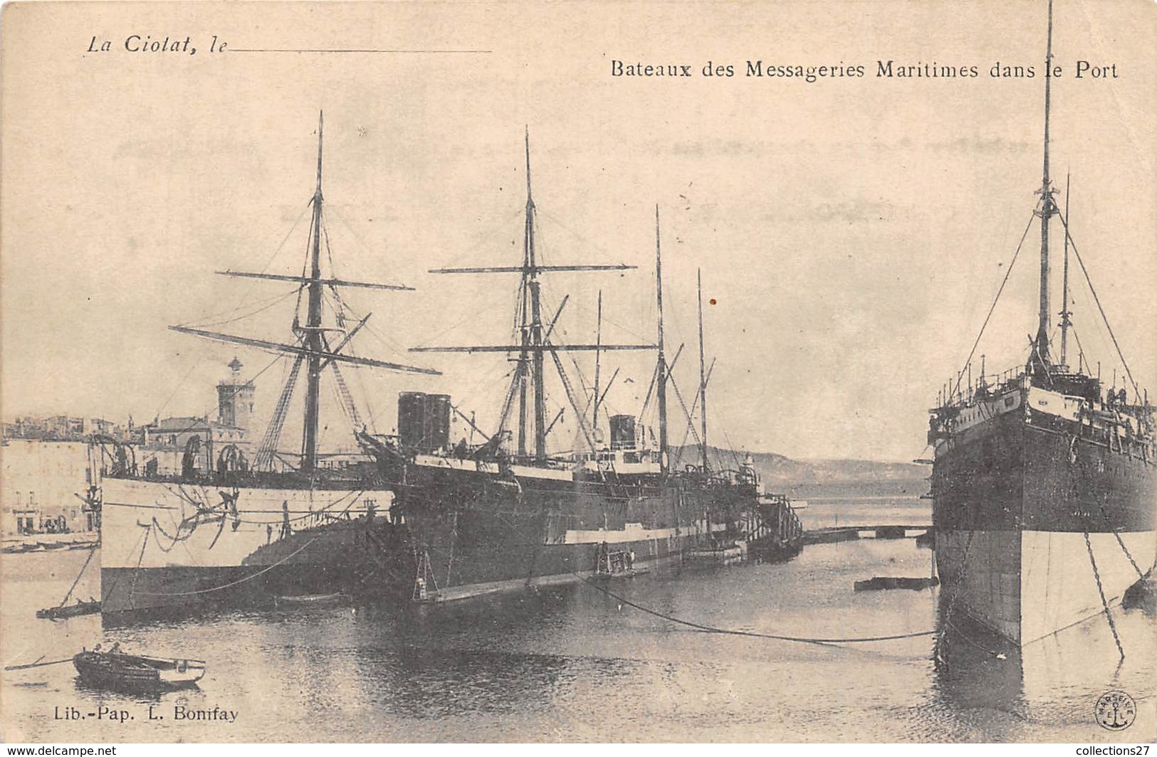 13-LA-CIOTAT- BATEAUX DES MASSAGERIE MARITIMES DANS LE PORT - La Ciotat