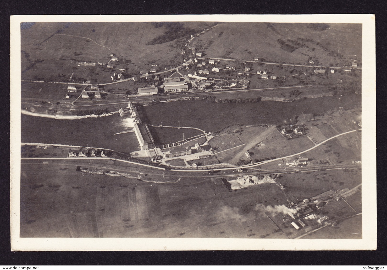 Um 1915 Fotoflieger-AK. Laufenburg Kraftwerk - Laufenburg 