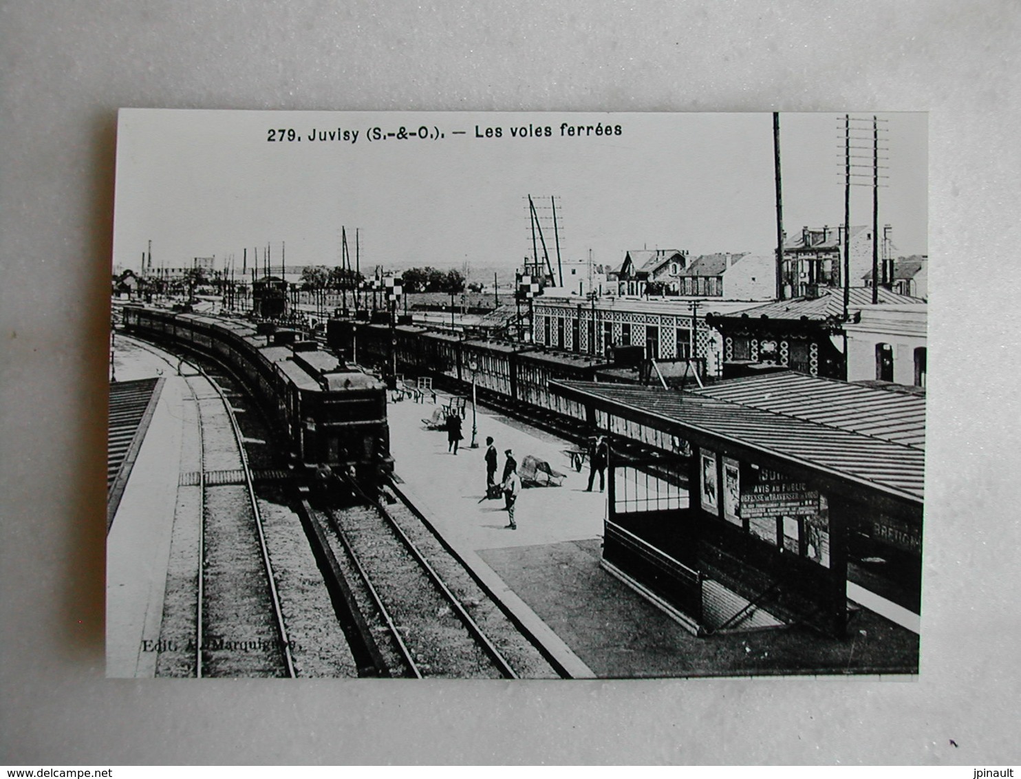 PHOTO Repro De CPA - Gare - La Gare De Juvisy - Eisenbahnen