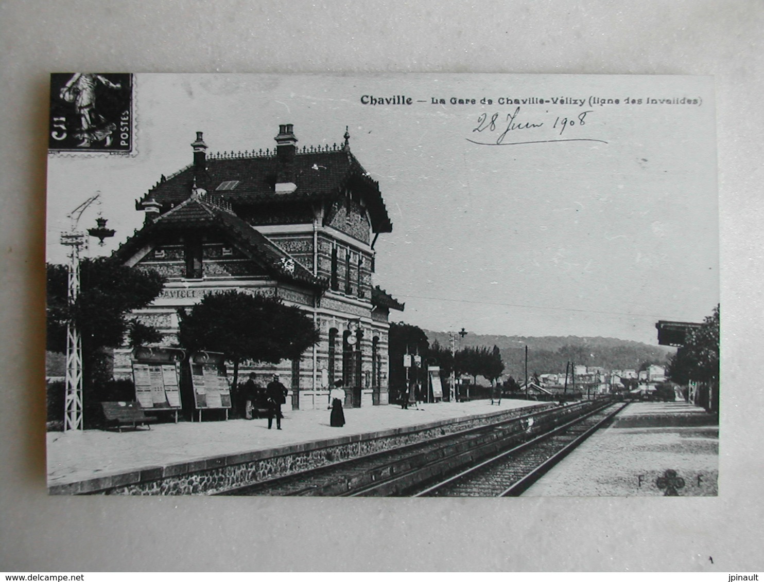 PHOTO Repro De CPA - Gare - La Gare De Chaville Vélizy - Ligne Des Invalides - Eisenbahnen