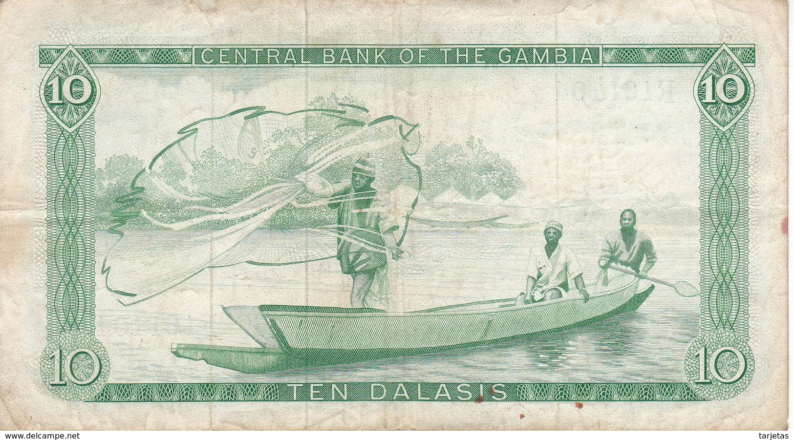 BILLETE DE GAMBIA DE 10 DALASIS DEL AÑO 1972 (BANKNOTE) - Gambia