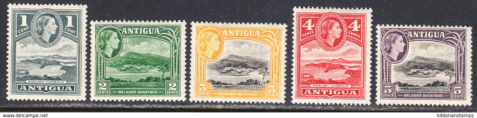 Antigua 1953-56 Mint Mounted, Sc# 108-112, SG 121-125 - 1858-1960 Kolonie Van De Kroon