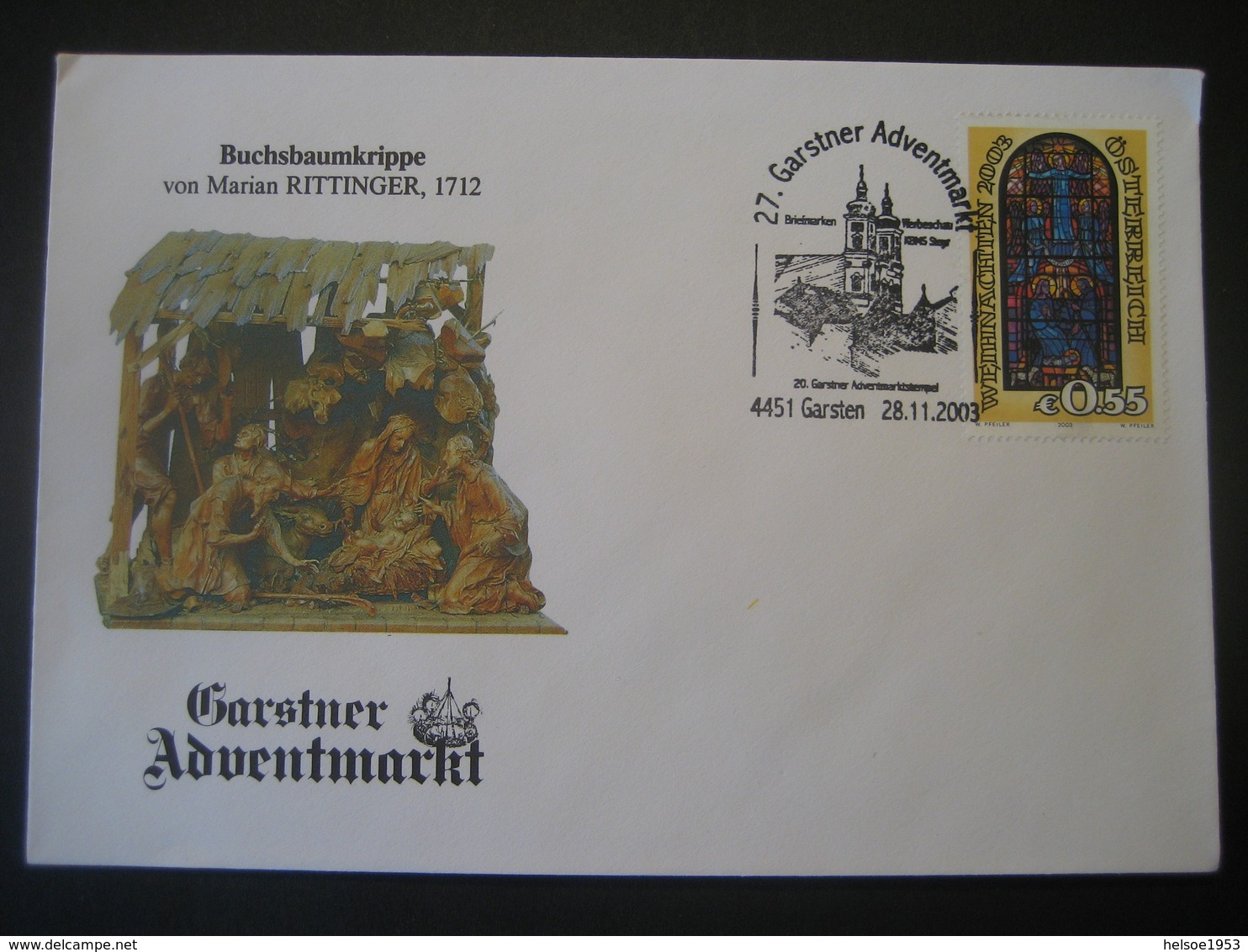 Österreich- Garsten 28.11.2003 Vom 27. Adventmarkt - Lettres & Documents