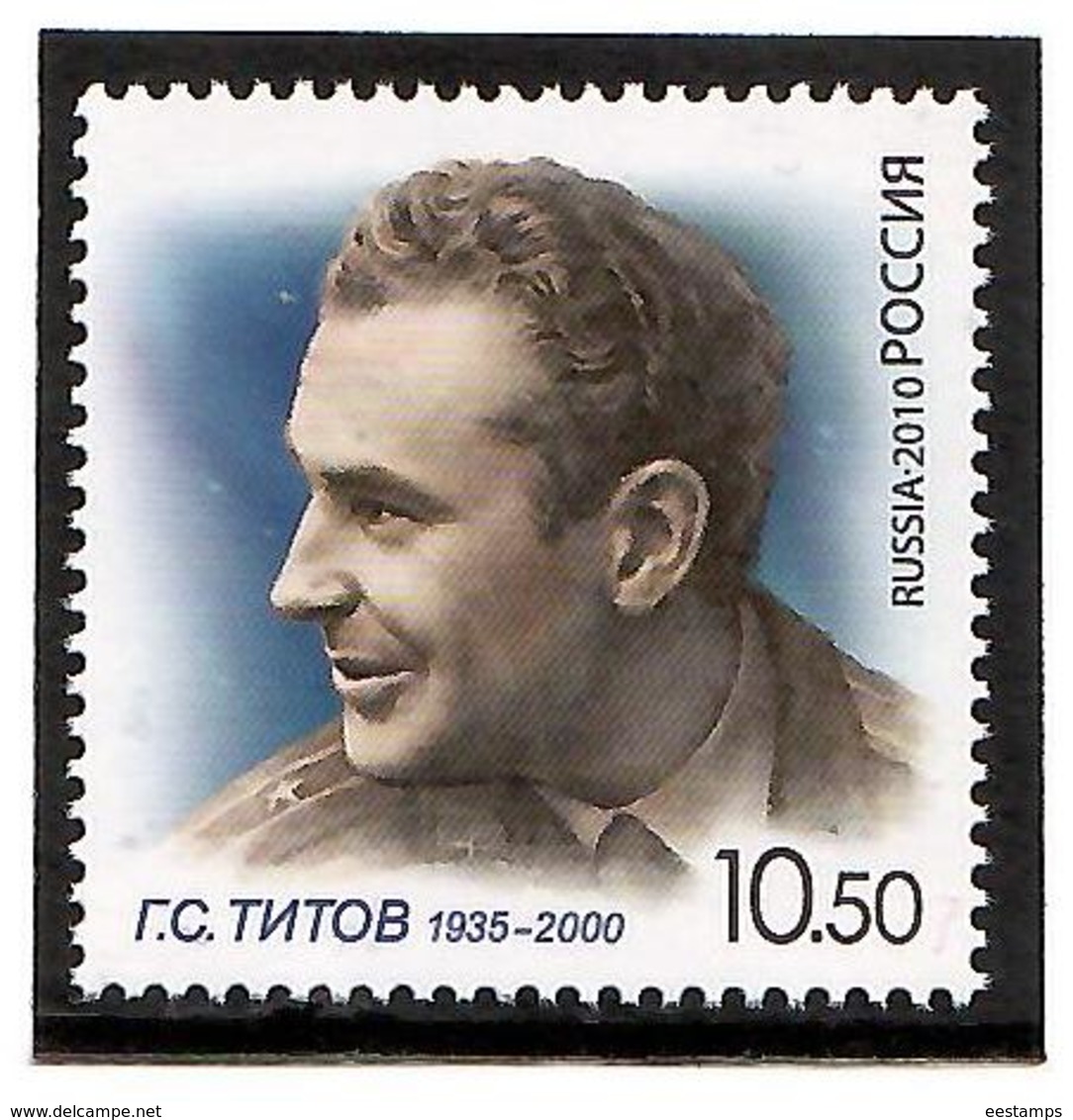 Russia 2010 .Cosmonaut G.S.Titov 1935-2000. 1v: 10.50 . Michel # 1674 - Unused Stamps