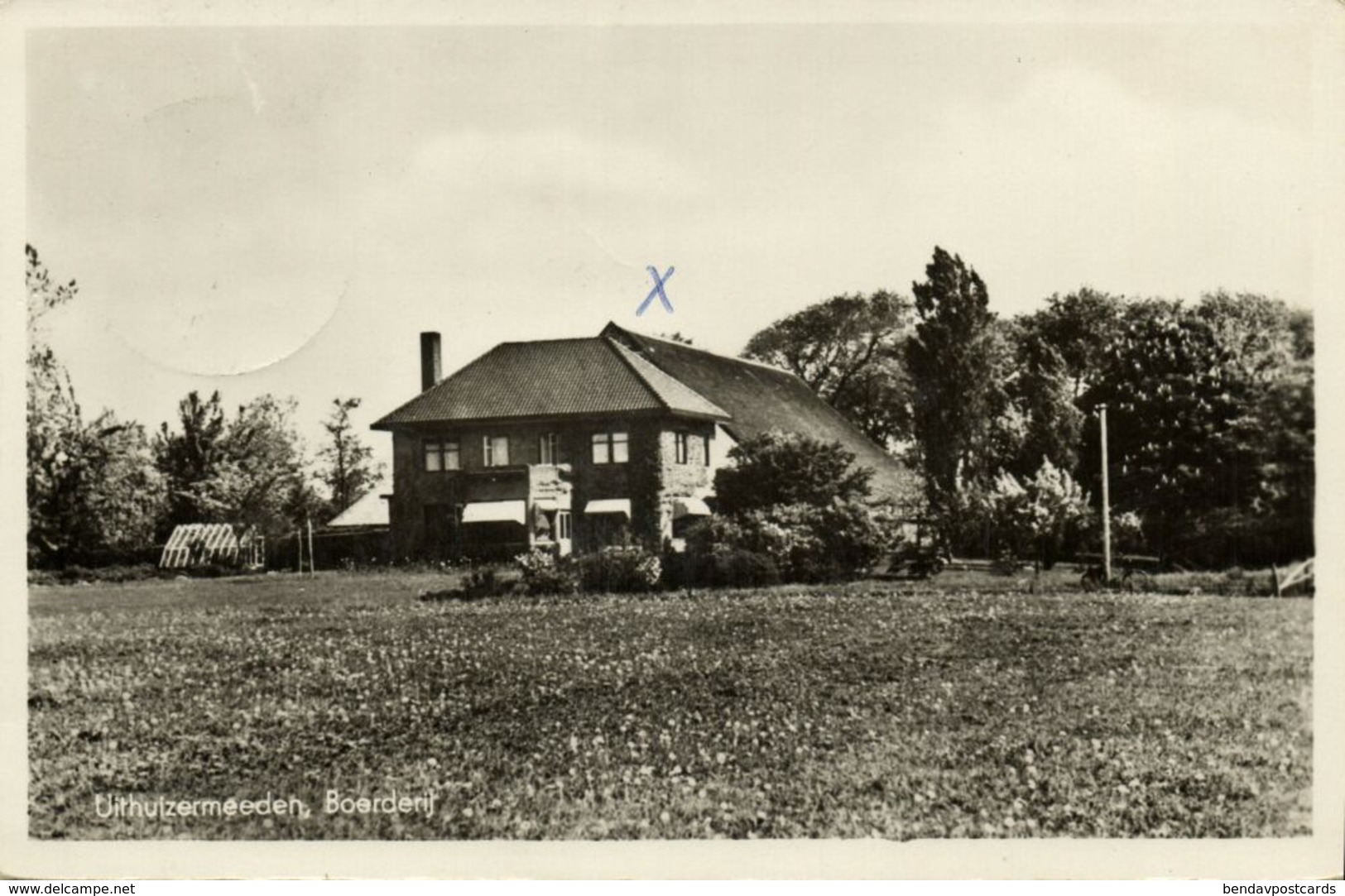 Nederland, UITHUIZERMEEDEN, Boerderij (1960s) Ansichtkaart - Uithuizen