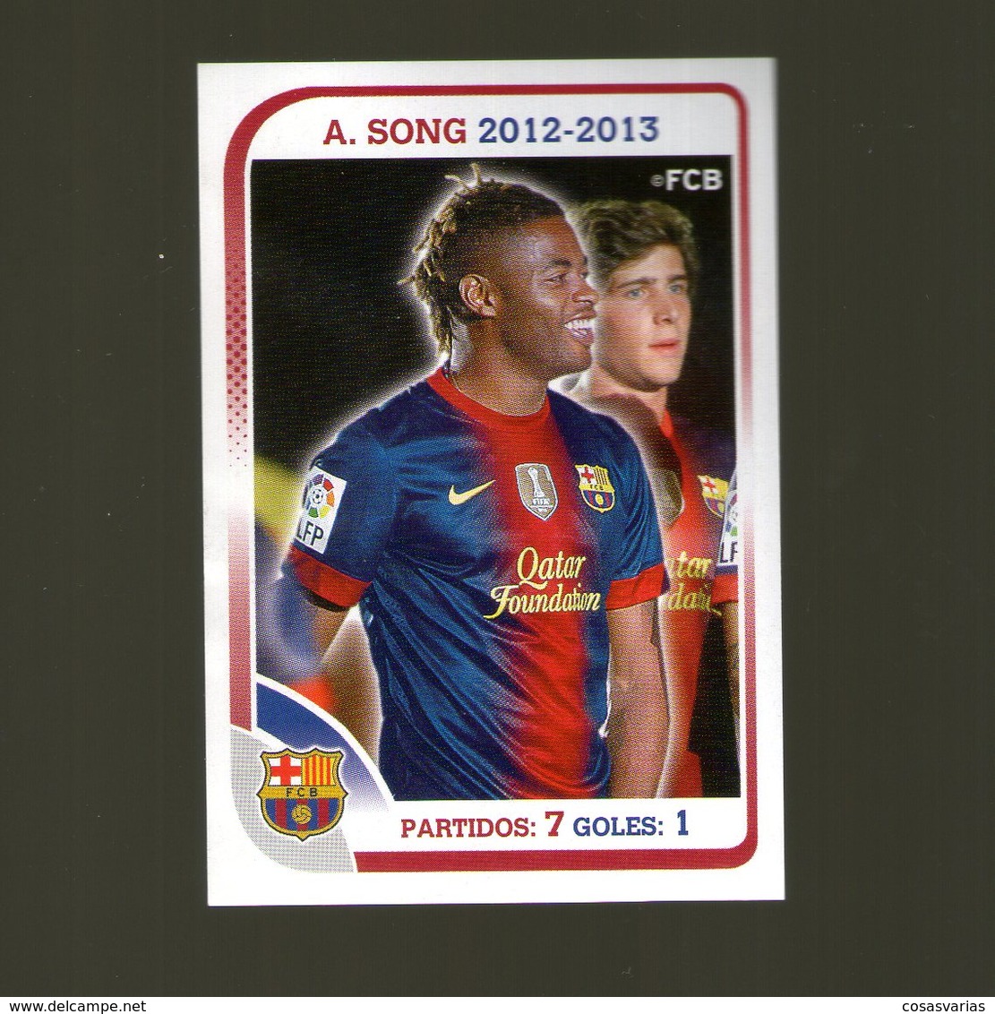 SONG Cromo 101 - FC BARCELONA 2012 2013 COLECCION OFICIAL CROMOS PANINI Futbol PICTURE CARD CHROMOS CHROM CROMOS - Spanische Ausgabe