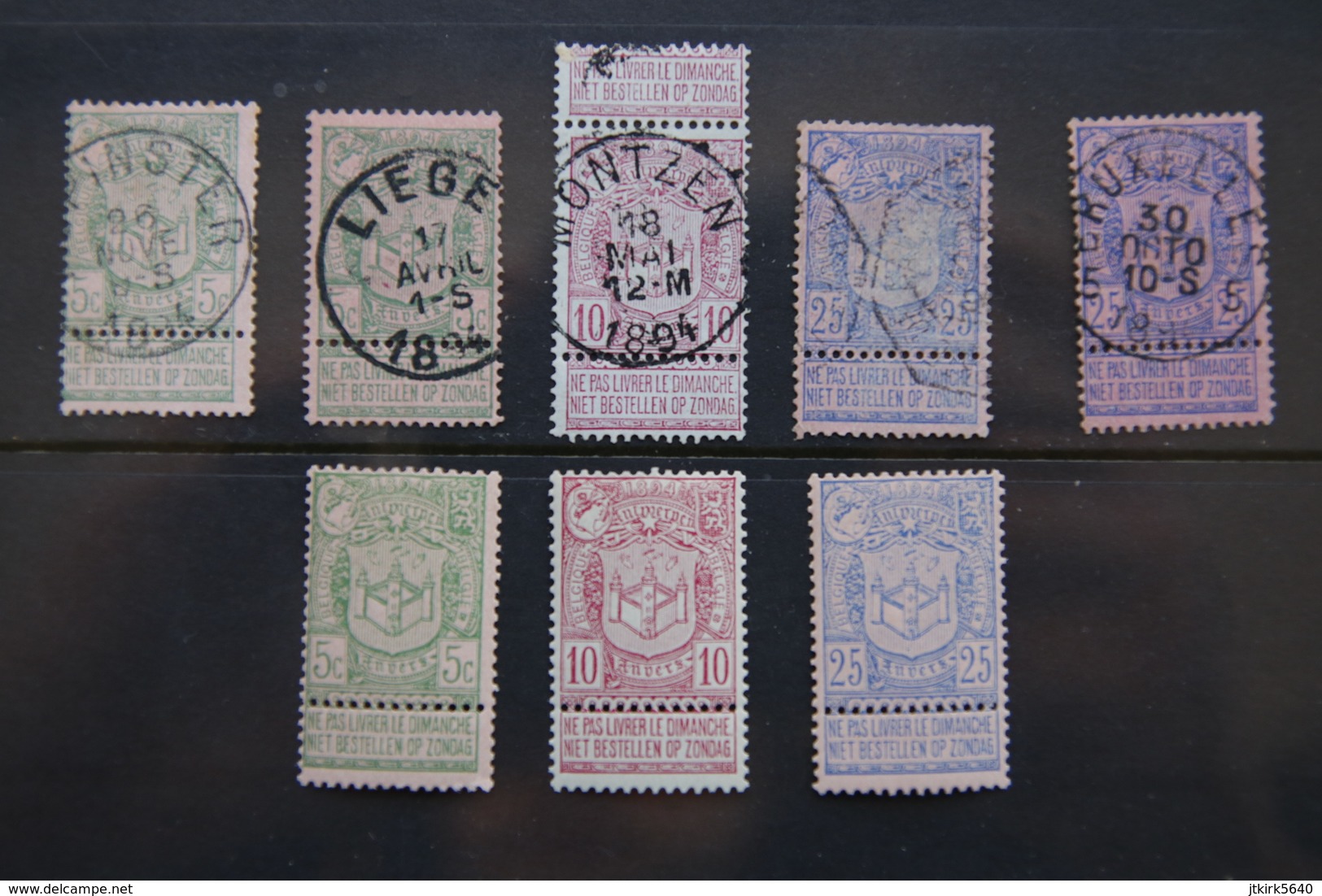 E.I Antwerpen (COB/OBP 68/70 MNH** + 68/70 + 68a + 70a, Obl) 1894. - 1894-1896 Ausstellungen