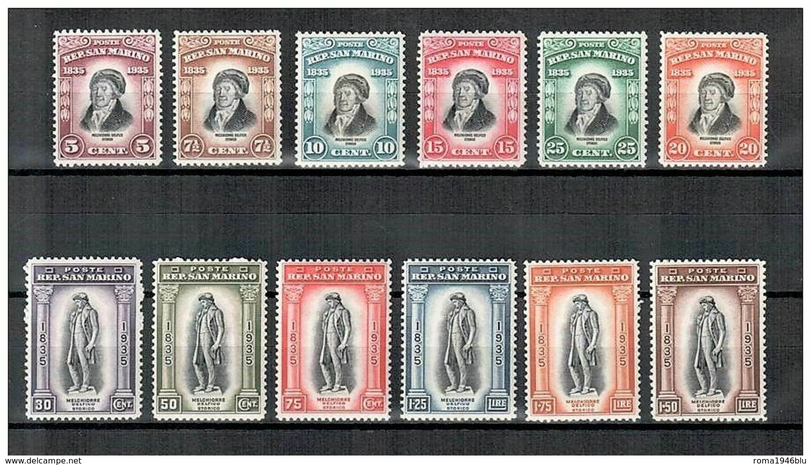 SAN MARINO 1935 DELFICO SERIE CPL. ** MNH F.TO DIENA - Nuevos