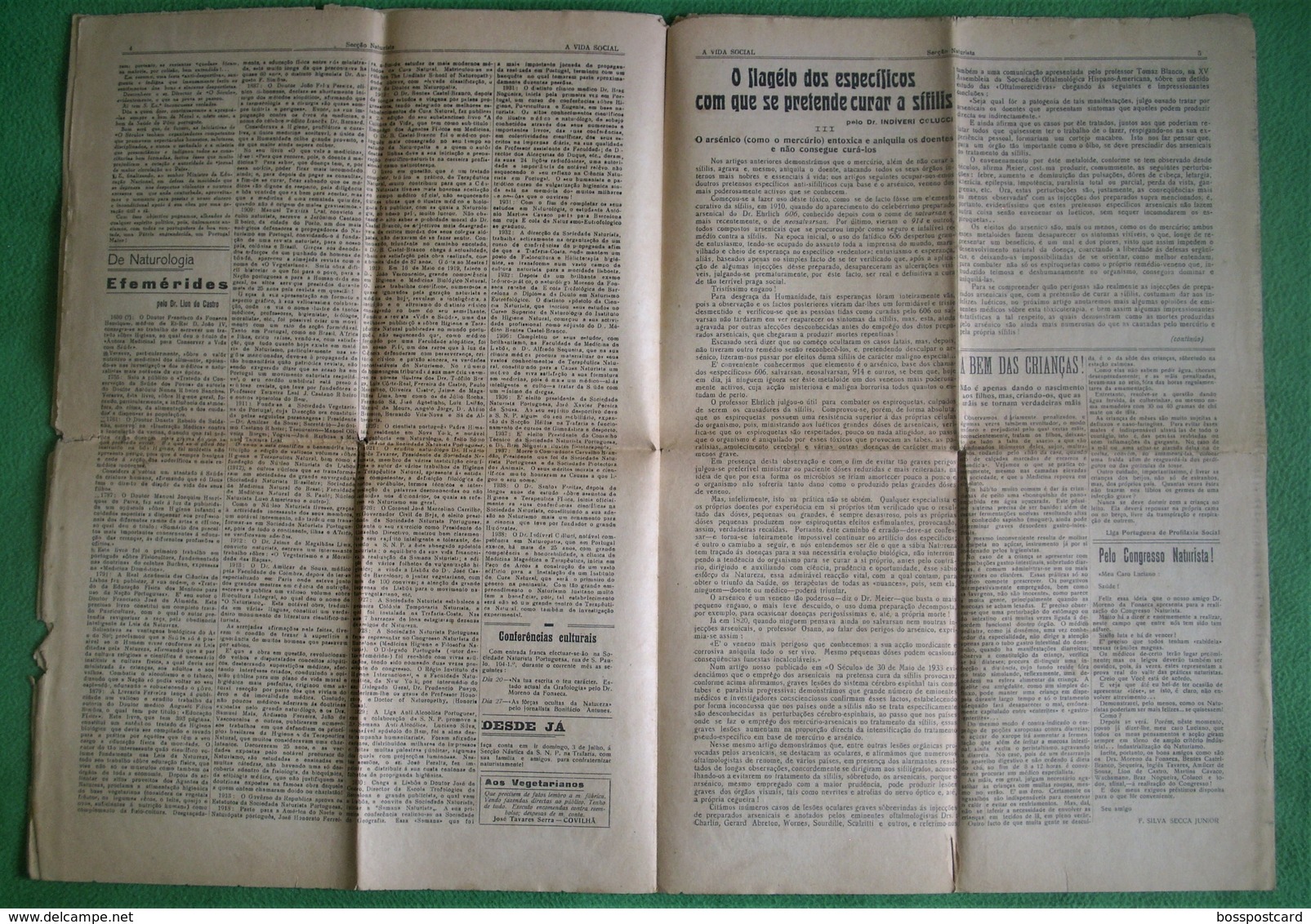 Montijo - Jornal A Vida Social Nº 139 De 1938 - Costa Da Caparica - Almada - Imprensa. Setúbal (danificado) - Allgemeine Literatur