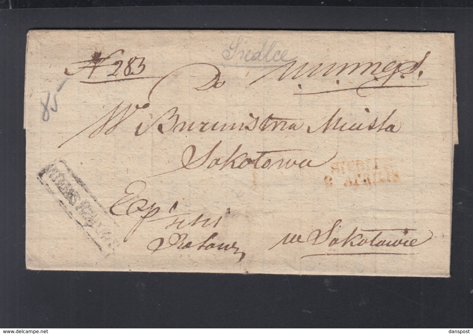 Polen Poland Brief Siedlce - ...-1860 Vorphilatelie