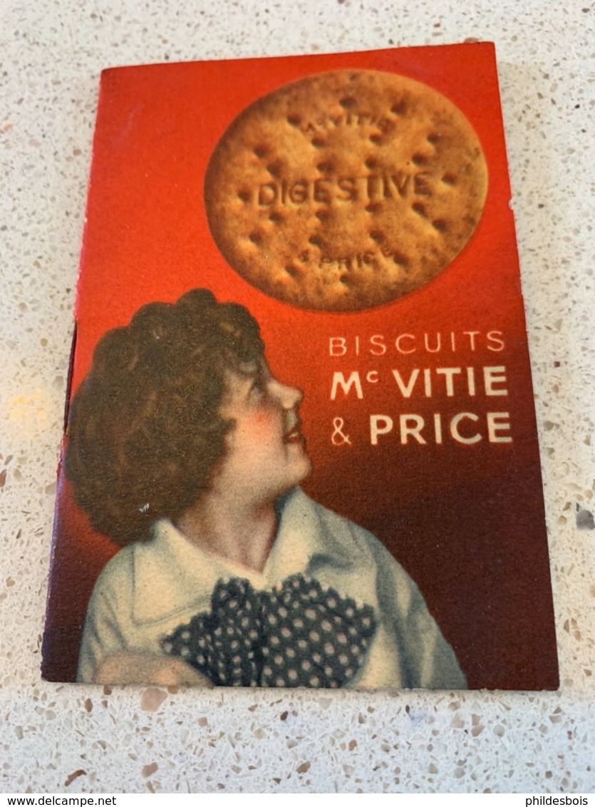 CALENDRIER PUBLICITAIRE  BISCUITS Mc VITIE&PRICE  De Poche 1936 - Petit Format : 1921-40