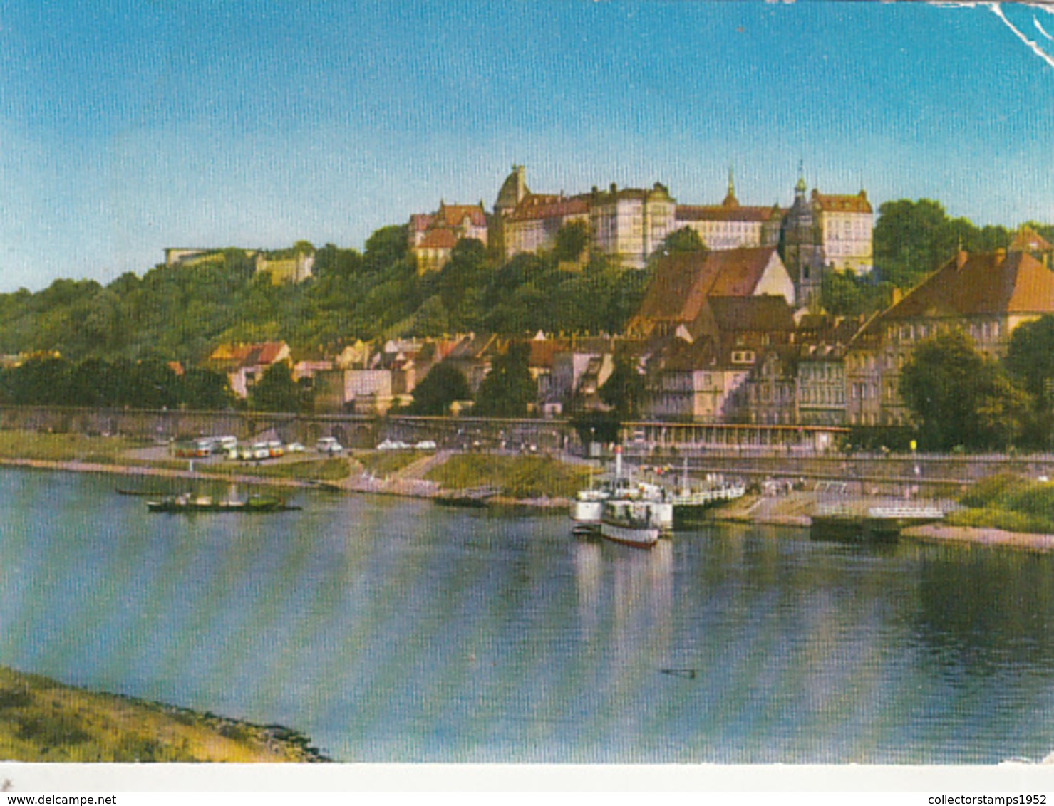 87264- PIRNA- RIVER BANKS, CASTLE, SHIPS - Pirna