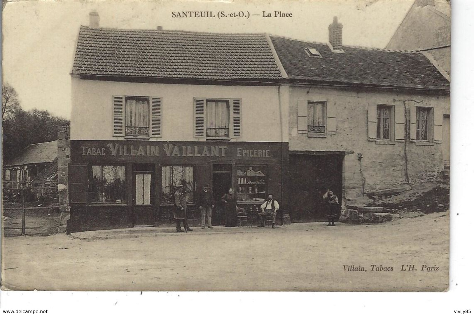 95 - SANTEUIL - Belle Vue Animée Du Tabac Villain Vaillant Epicerie - Santeuil