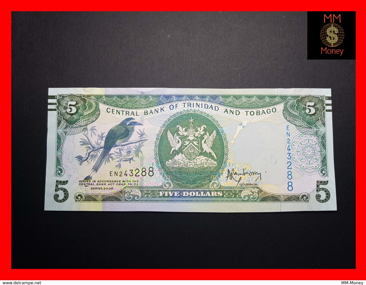 TRINIDAD & TOBAGO 5 $ 2006 P. 47 B Tactile Lines For Blind  UNC - Trinité & Tobago