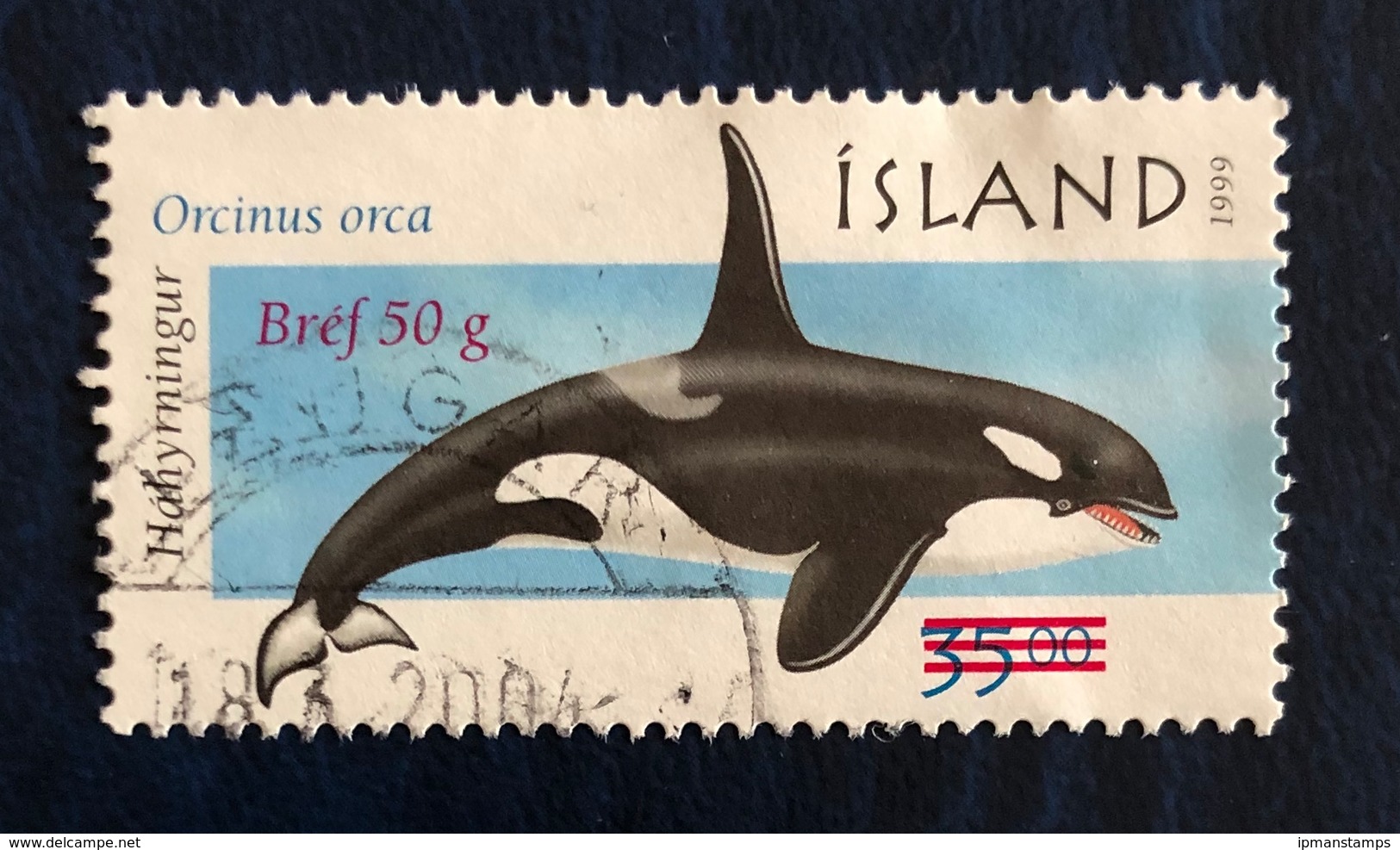 Cetacei - Whales "Orcinus Orca" Soprastampato, Overprinted - Gebraucht