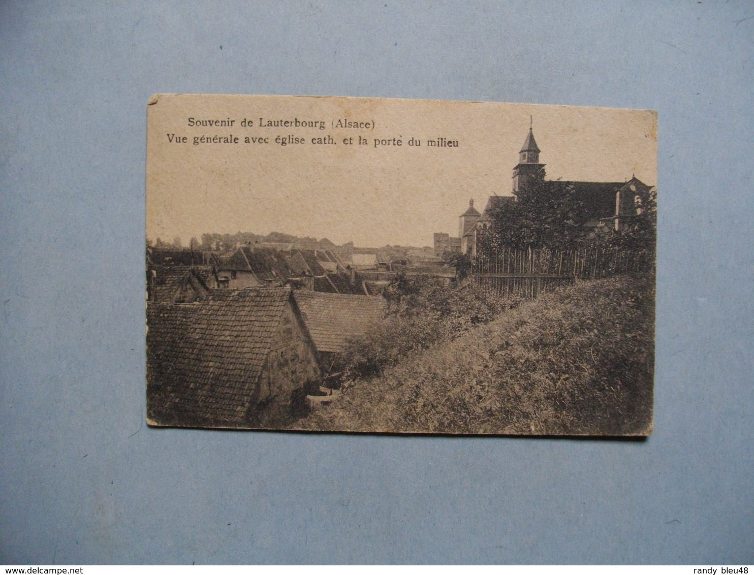 LAUTERBOURG  -  67  -  Vue Générale Avec église Cath. Et La Porte Du Milieu    -  Bas Rhin - Lauterbourg