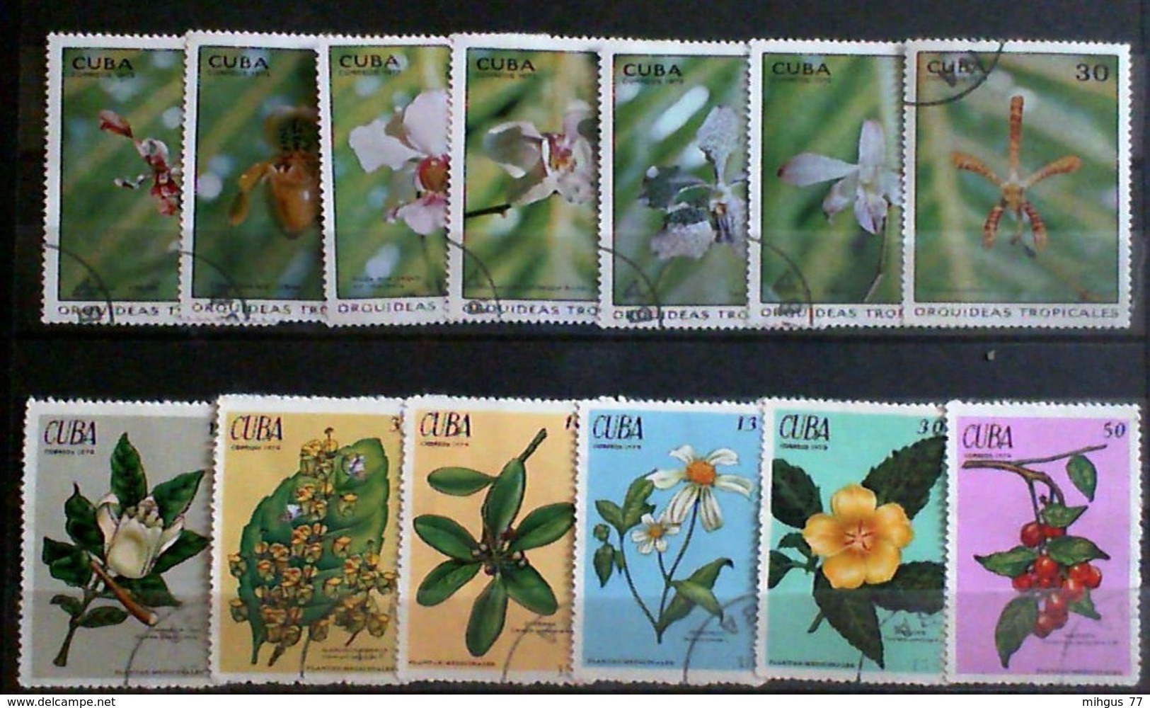 CUBA 1970-73 Flores Silvesres Used Stamps - Collezioni & Lotti