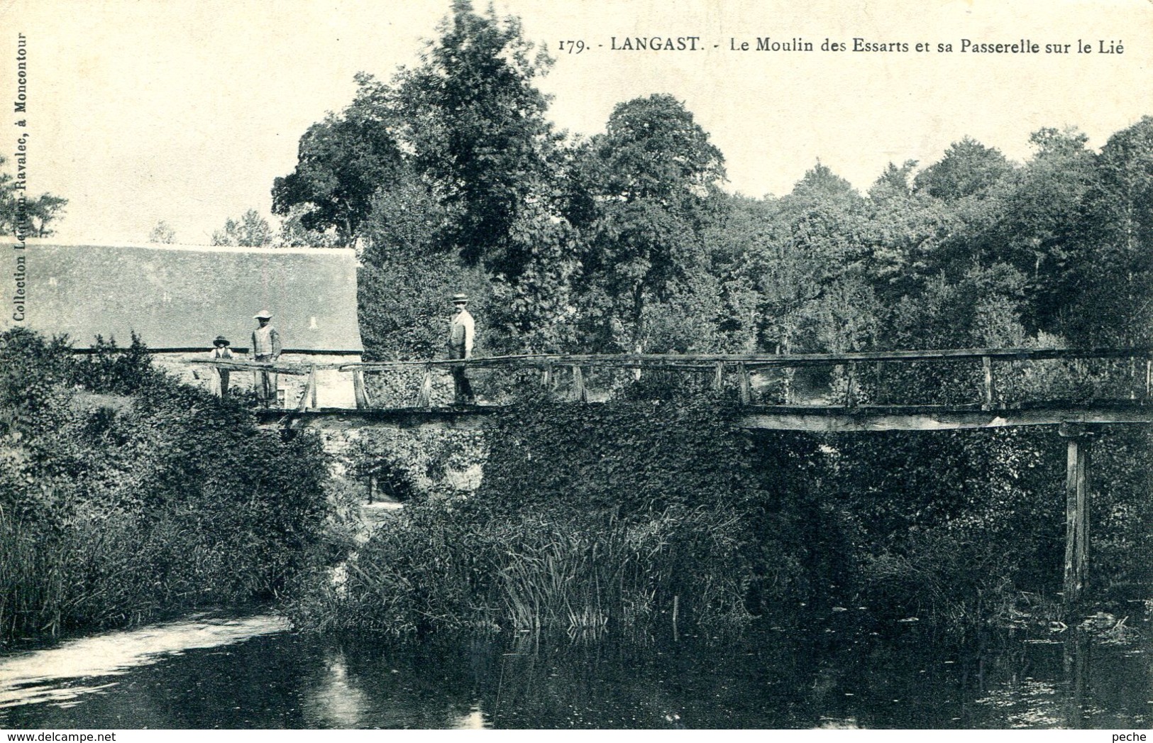 N°7167 -cpa Langast -le Moulin Des Essarts Et Sa Passerelle Sur Le Lié- - Watermolens