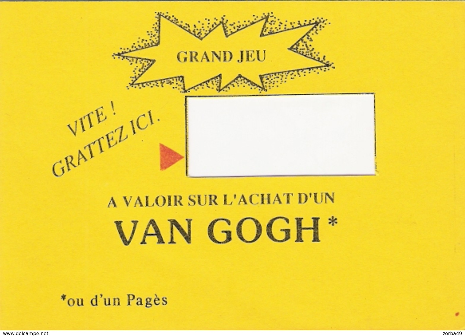 PAGES Grand Jeu Van Gogh Numérotée 55/100 - Pages