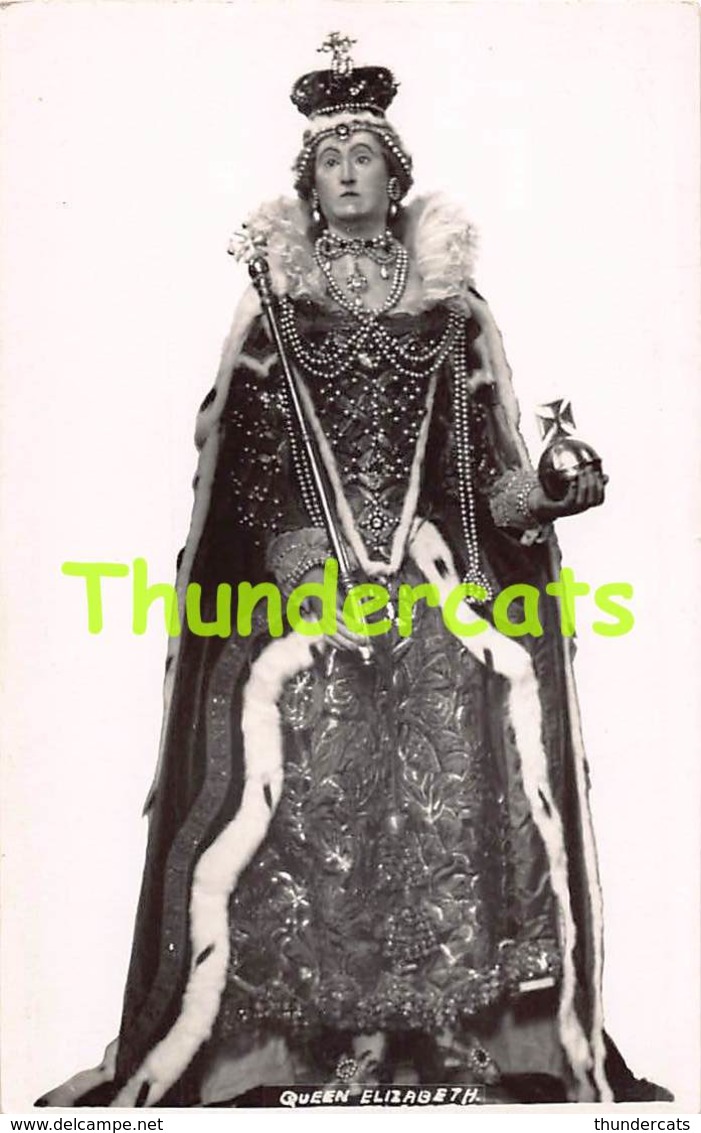 CPA PHOTO FOTO RPPC LONDON WESTMINSTER ABBEY WAX DOLL  ( TUSSAUD LIKE ) QUEEN ELISABETH - Westminster Abbey