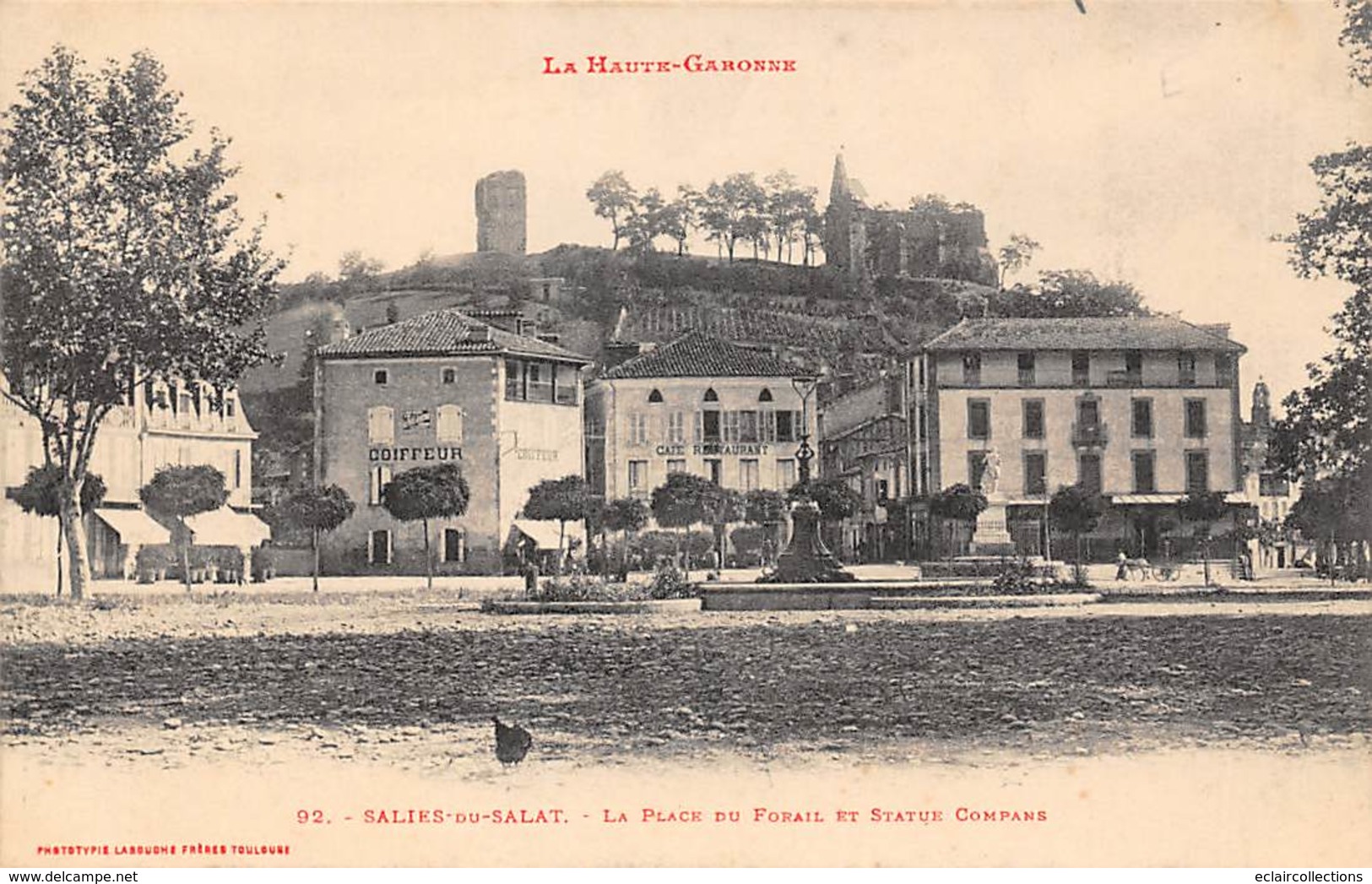 Salies Du Salat            31         Place Du Foirail Et Statue  Compans      (Voir Scan) - Salies-du-Salat