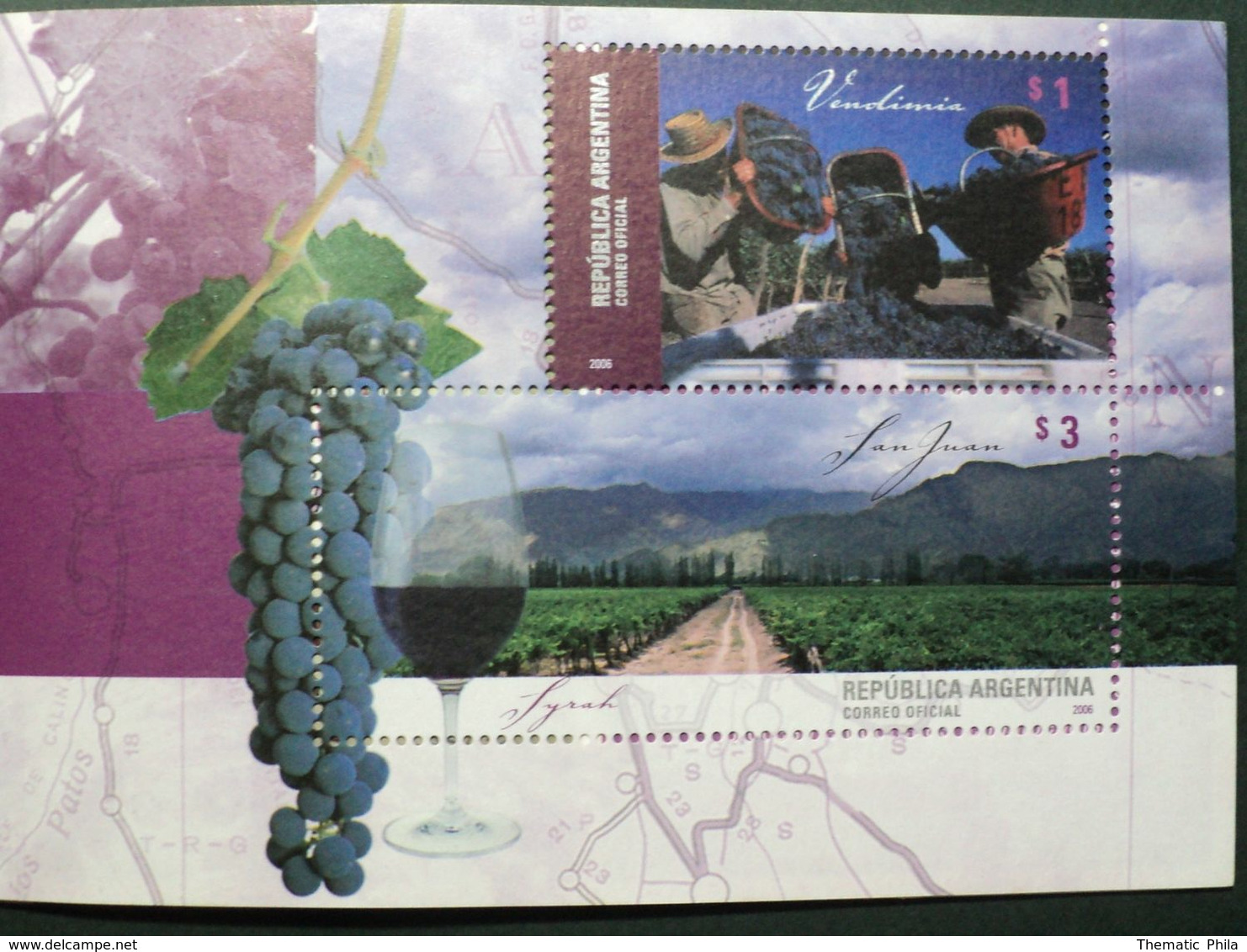 2006 Argentina Argentine Cuyo Booklet Stamps Mnh Viticultura Viticulture Raisin Uva Grape Vintage Vignoble Vin Wine Wein - Nuovi