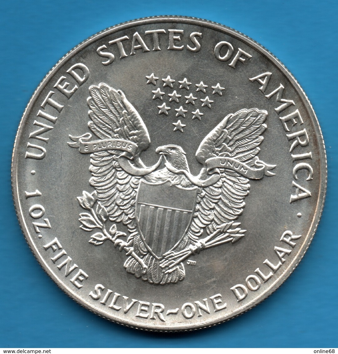 USA 1 DOLLAR 1993 American Silver Eagle Silver 0.999 KM# 273 - Ohne Zuordnung