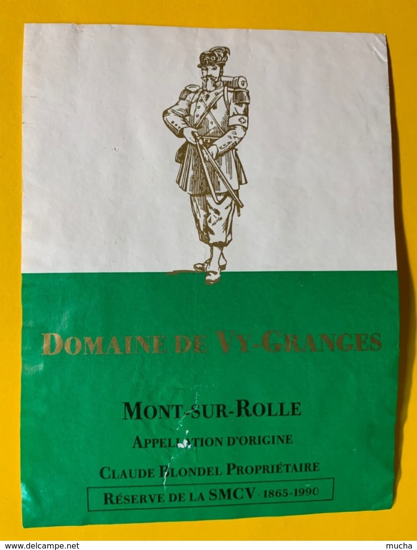 13812 - 125e Anniversaire Société Militaire Des Carabiniers Vaudois 1990 Domaine De Vy-Granges Mont Sur Rolle - Militaire