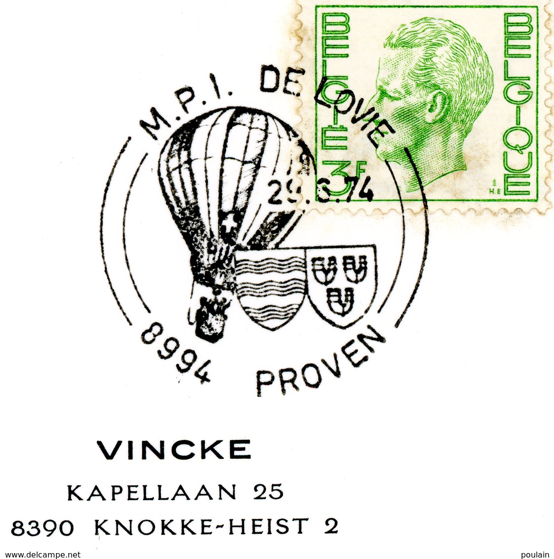 RARE !!! "montgolfière" -  Courrier Par Ballon AYANT CIRCULE Du 29 Juin 1974 & Cachets Spéciaux (voir 2 Scan & Descr) - Commemorative Documents