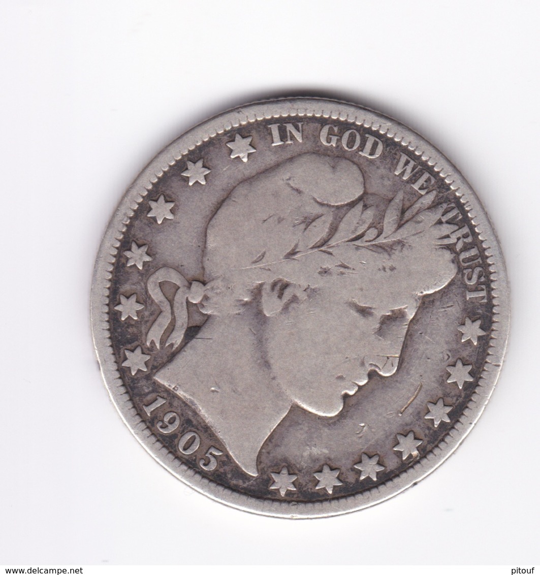Beau 1/2 Dollar 1905 S TTB - 1892-1915: Barber