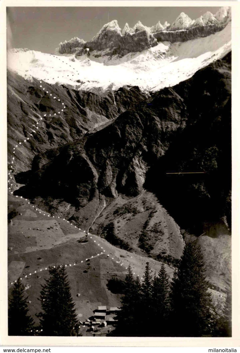 Elm: Niederenalp, Segnespass, Tschingelhörner U. Martinsloch (14) * Karte Von 1939 - Elm