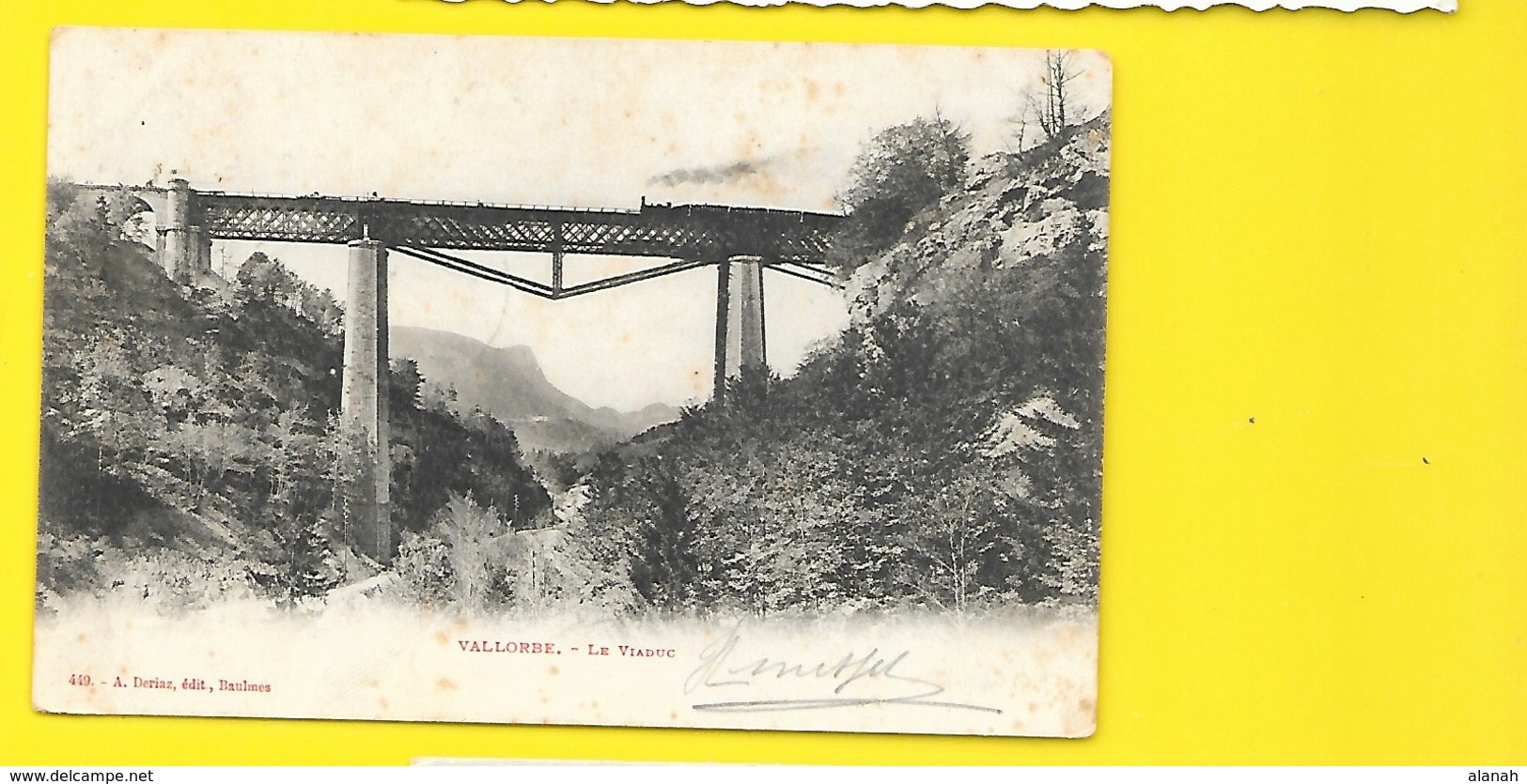 VALLORBE Le Viaduc Avec Train (Deriaz) Suisse (VD) - Orbe