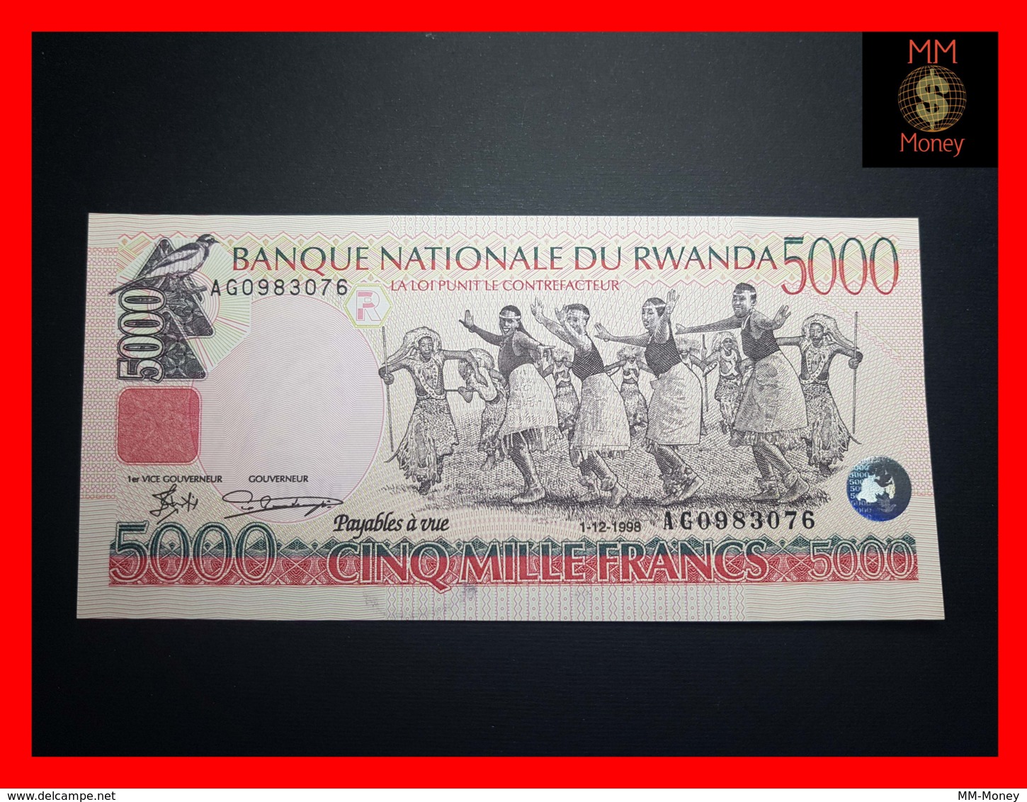 RWANDA 5.000 5000 Francs 1.12.1998  P. 28 A  UNC - Rwanda