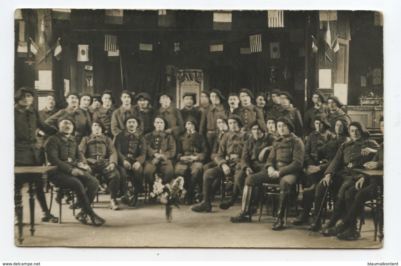 GEILENKIRCHEN CARTE PHOTO MILITAIRES DU 24 E BATAILLON CHASSEURS ALPINS - Geilenkirchen