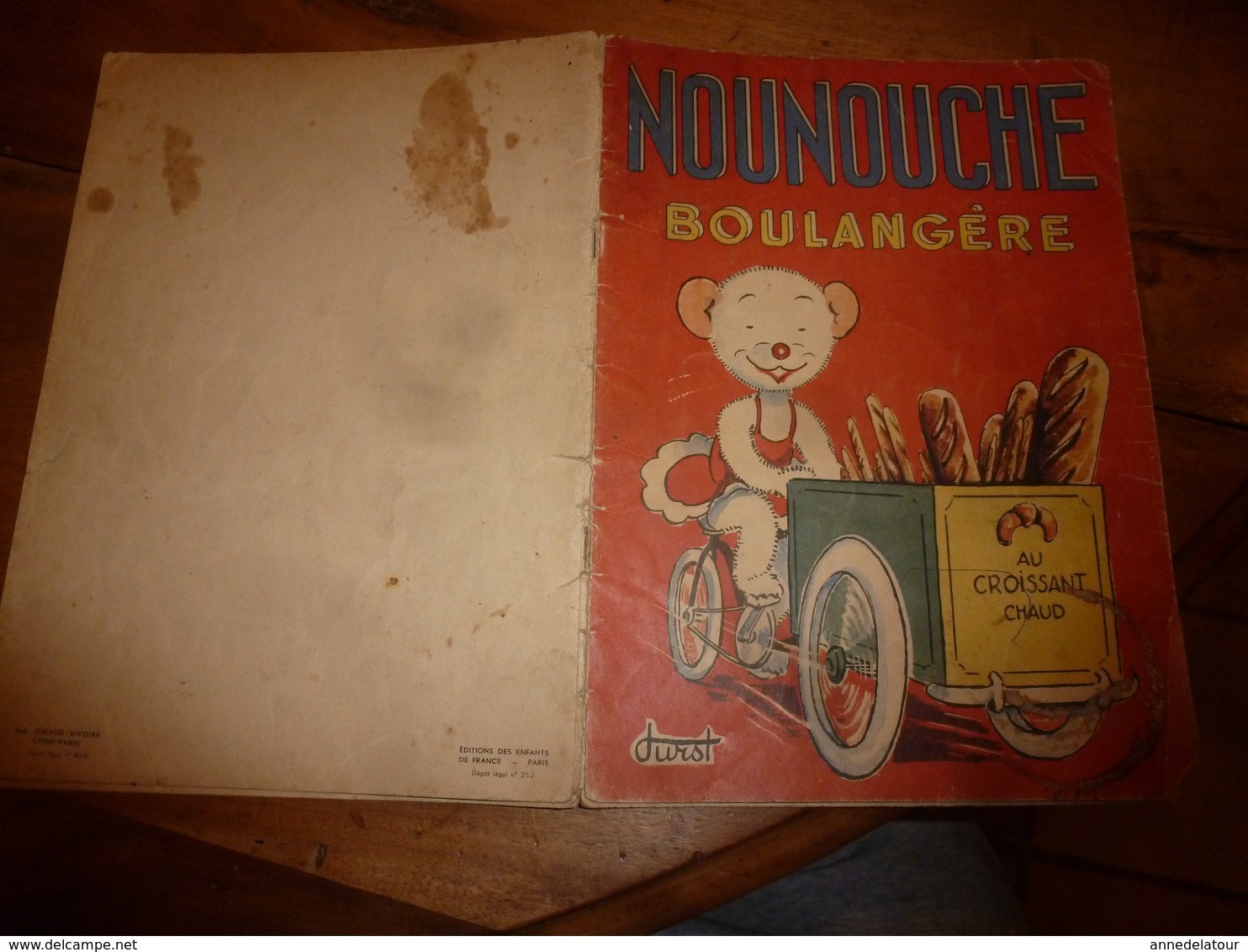 1954 NOUNOUCHE  Boulangère  "au Croissant Chaud",   Texte Et Dessins De DURST - Collections