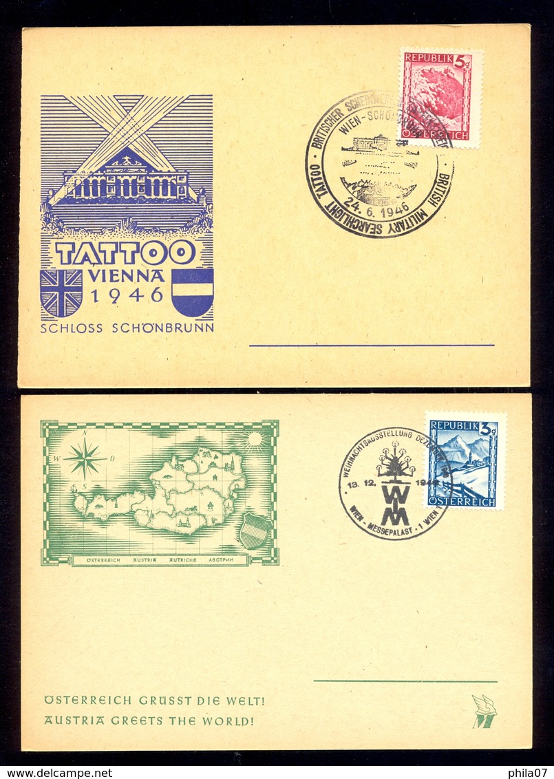 Austria - 5 Illustrated Stationery With Various Topic Commemorative Cancels 1946/47. Good Quality. - Otros & Sin Clasificación