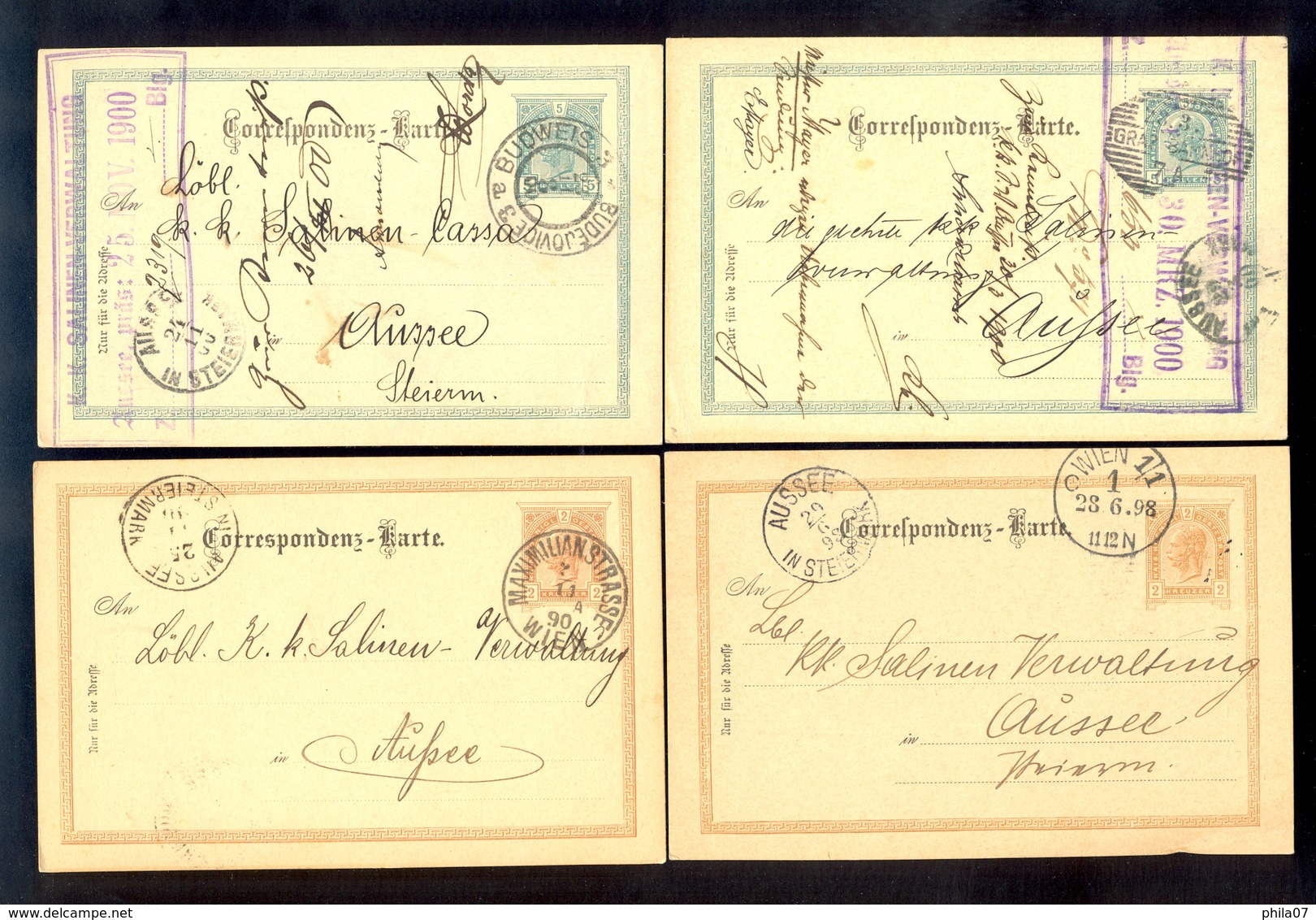 Austria - 5 Old Stationery For German Speaking Area With Interesting Cancels. - Other & Unclassified