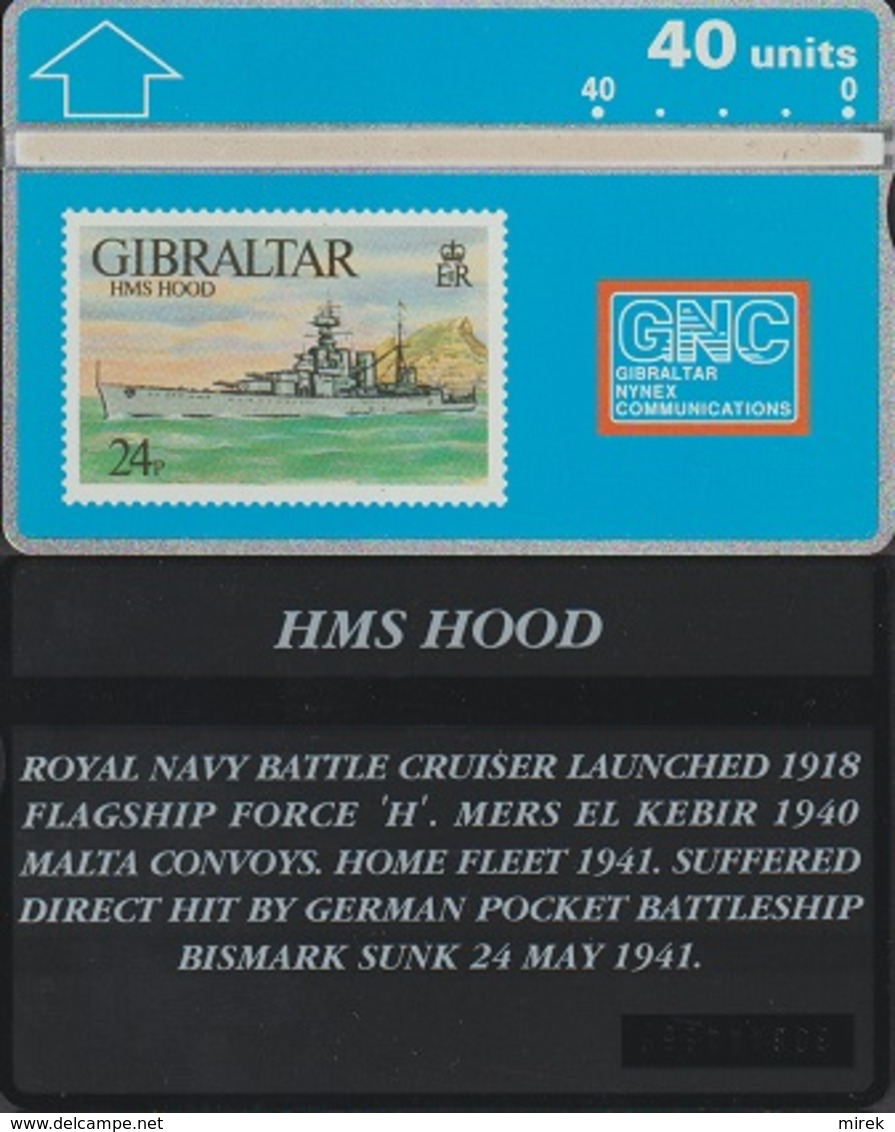 123/ Gibraltar; P22. HMS Hood - Gibilterra