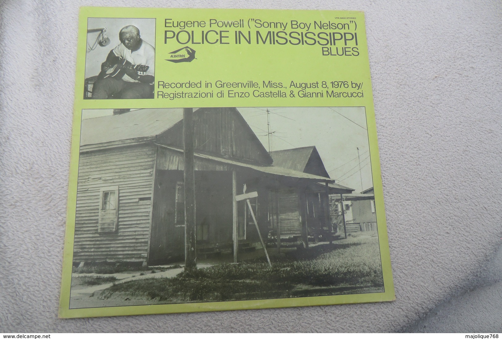 Eugène Powell ("Sonny Boy Nelson") - Police In Mississippi Blues - Albatros VPA 8422 Stéréo - Italie 1978 - Blues
