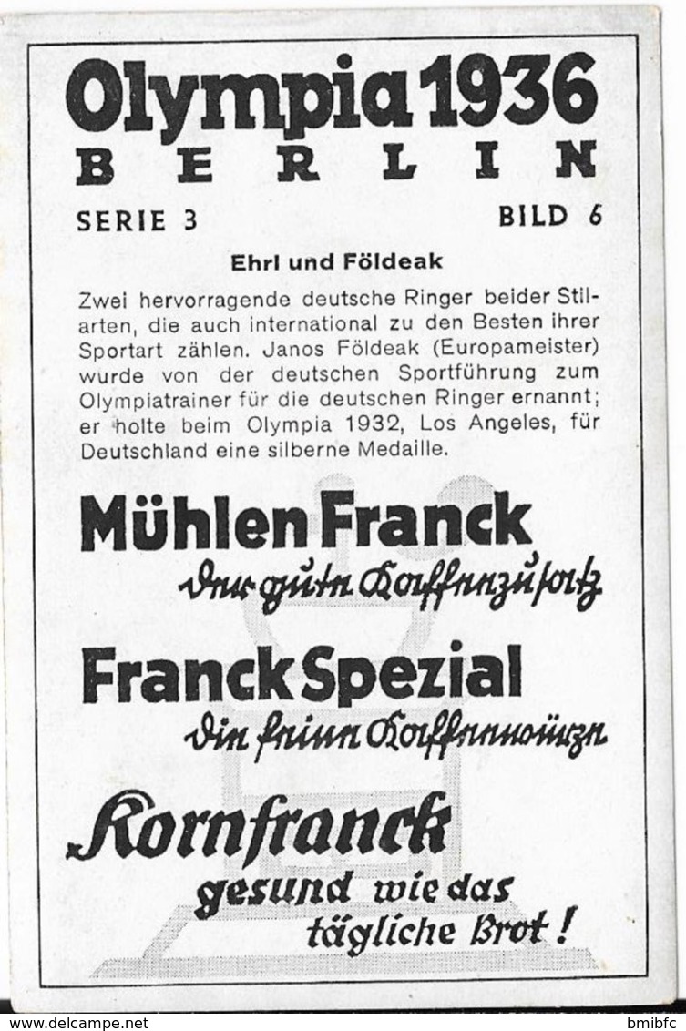Olympia 1936 - BERLIN - Ehrl Und Földeak - Tarjetas