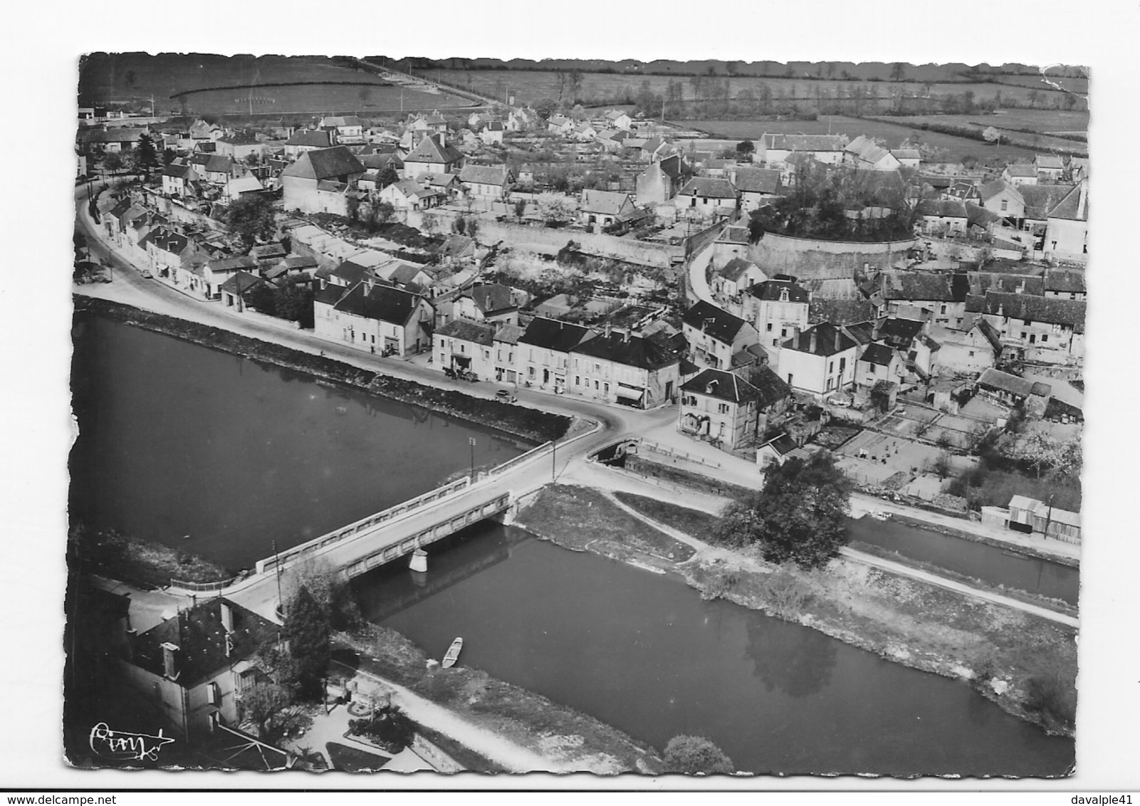 58   CERCY  LA  TOUR     VUE    AERIENNE      2 SCANS - Brinon Sur Beuvron