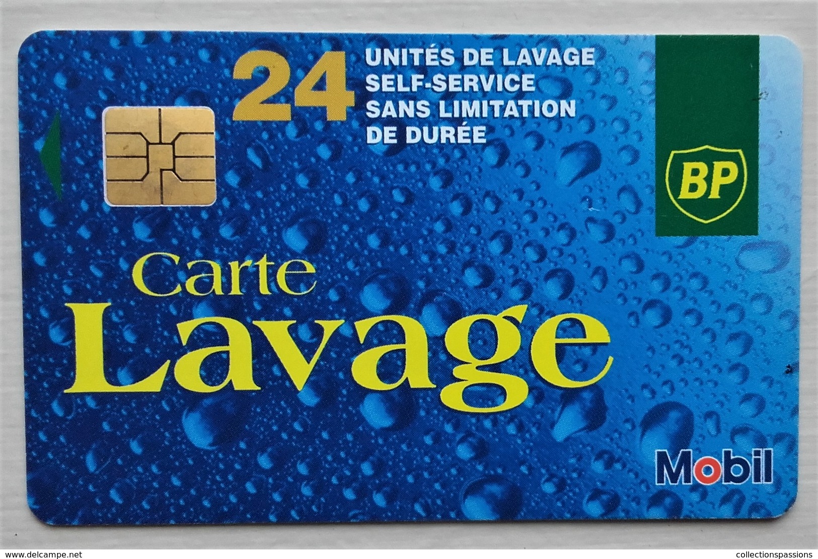 - Carte De Lavage. BP. MOBIL. Lot De 2 Cartes. 12 Et 24 Unités - - Car Wash Cards