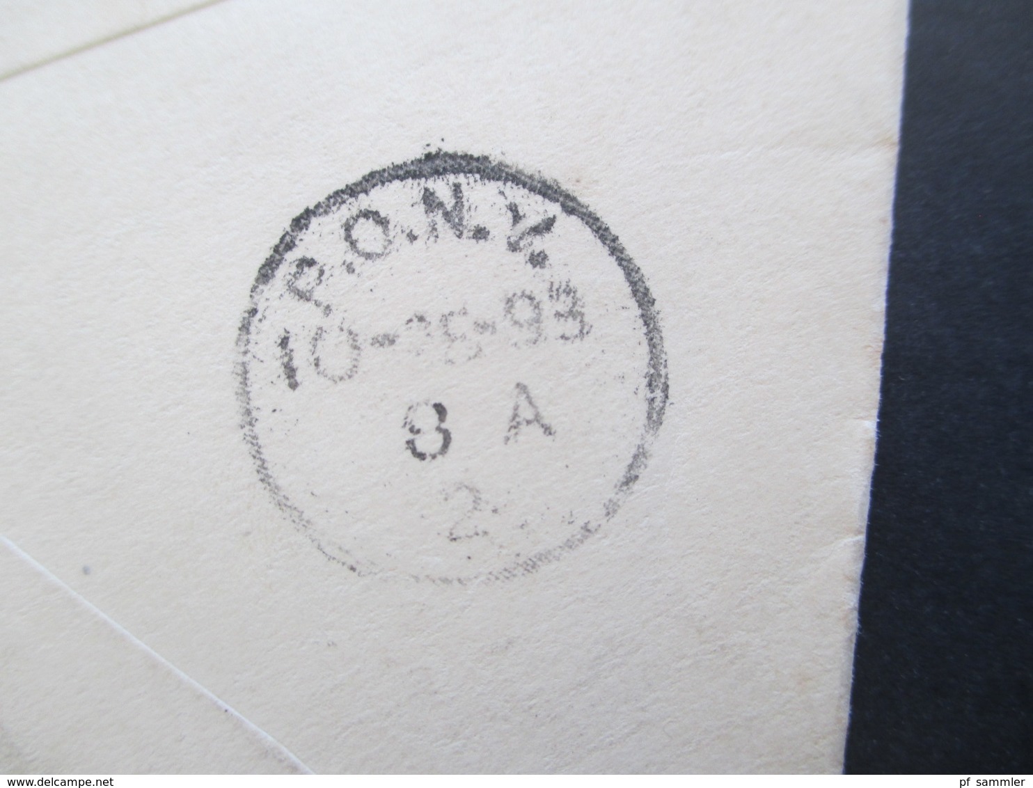 USA 1893 GA Umschlag Kolumbus The Old National Bank Grand Rapis Nach New York Mit Ank. Stempel. P.O.N.Y. - Cartas & Documentos