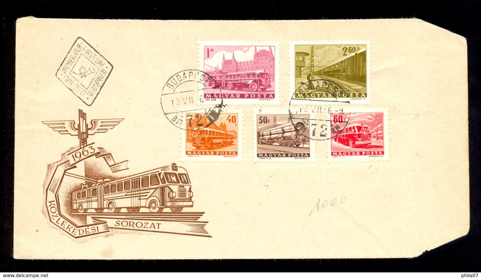 Hungary - FDC Cover Topic Transport. Nice Stamps And Cancels. - FDC