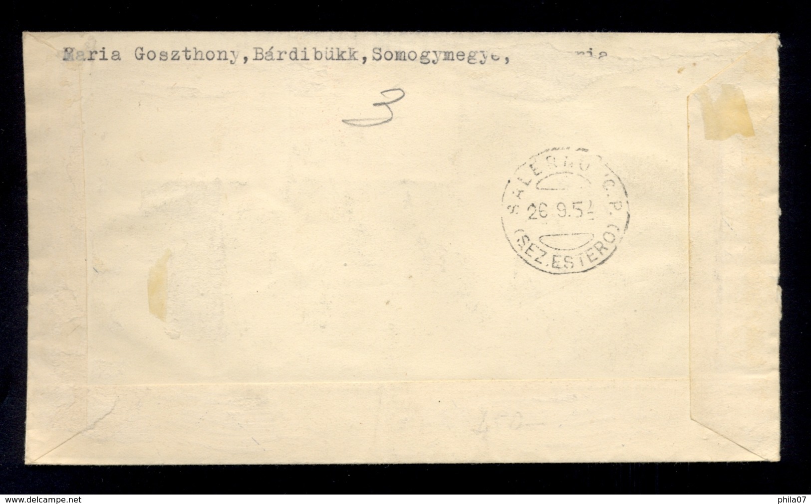 Hungary - Letter Sent By Air Mail From Budapest To Napoli 22.09. 1952. Nice Two Colored Franking. - Sonstige & Ohne Zuordnung