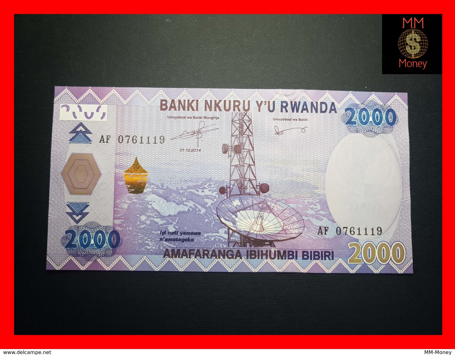 RWANDA 2.000 2000 Francs 1.12.2014  P. 40  UNC - Rwanda