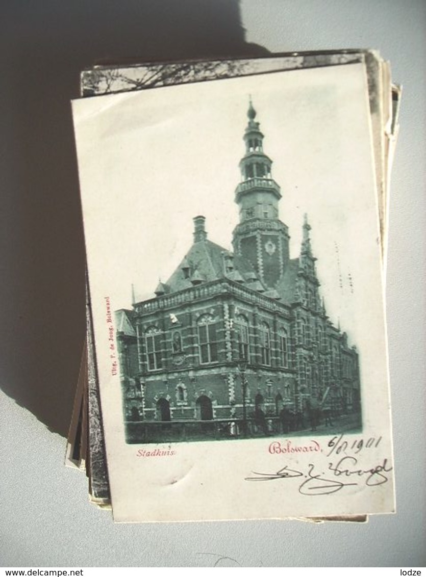 Nederland Holland Pays Bas Bolsward Met Stadhuis Oud 1901 - Bolsward