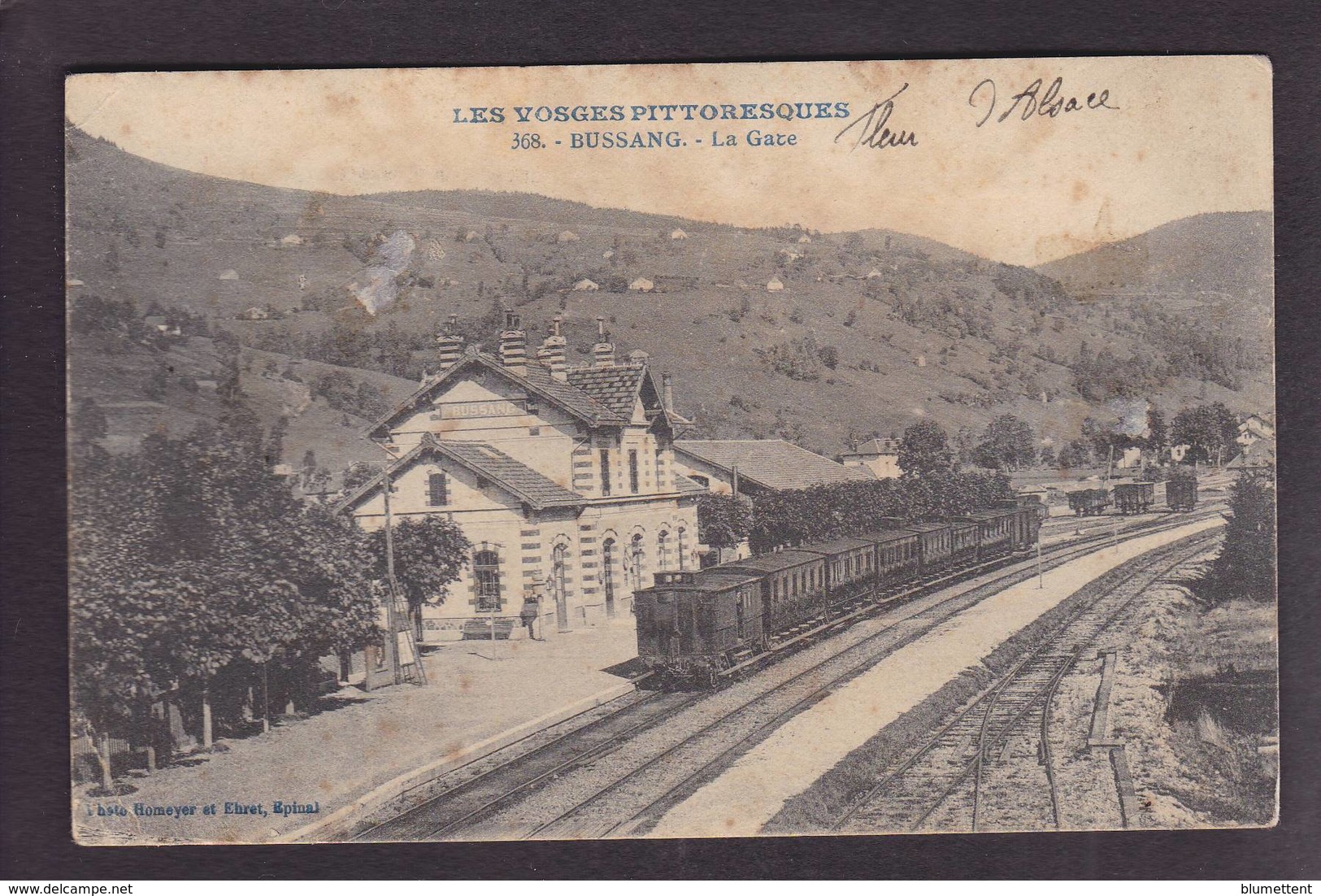 CPA Vosges 88 Bussang écrite La Gare Train Chemin De Fer - Bussang